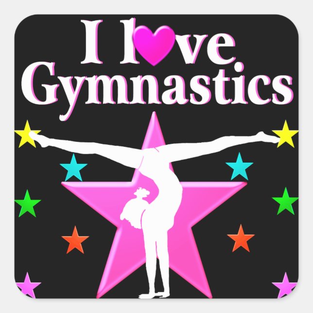 GYMNASTICS FOREVER SQUARE STICKER (Front)