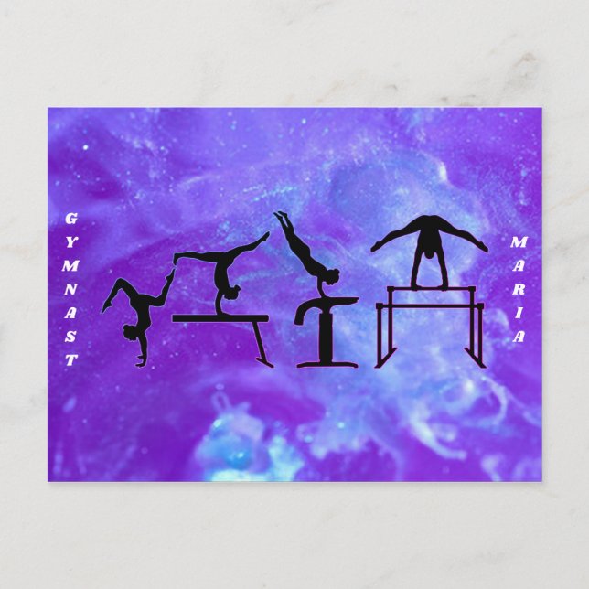 Gymnastics Galaxy Gymnast Postcard (Front)