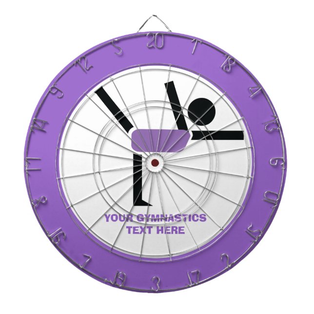 Gymnastics gifts, gymnastics performer custom dartboard (Front)