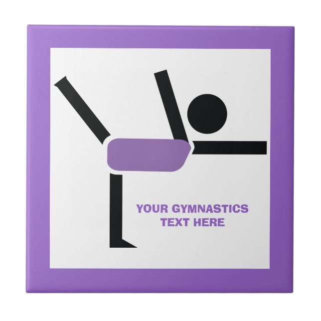 Gymnastics gifts, gymnastics performer custom tile (Front)
