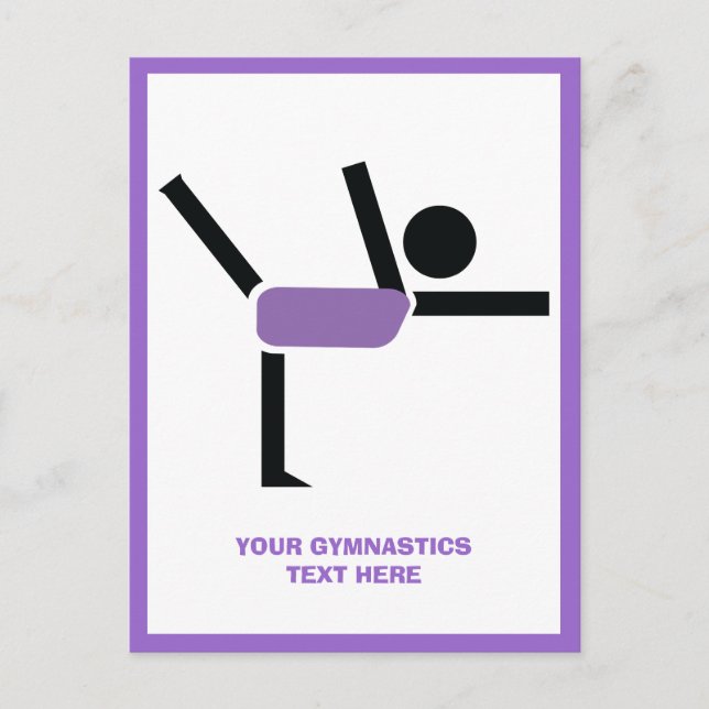 Gymnastics gifts, gymnastics performer vertical postcard (Front)
