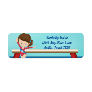 Gymnastics Girl Cute Gymnast Return Address
