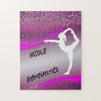 Gymnastics Girl Personalized Jigsaw Puzzle 