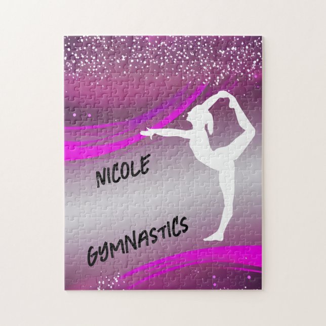 Gymnastics Girl Personalized Jigsaw Puzzle  (Vertical)