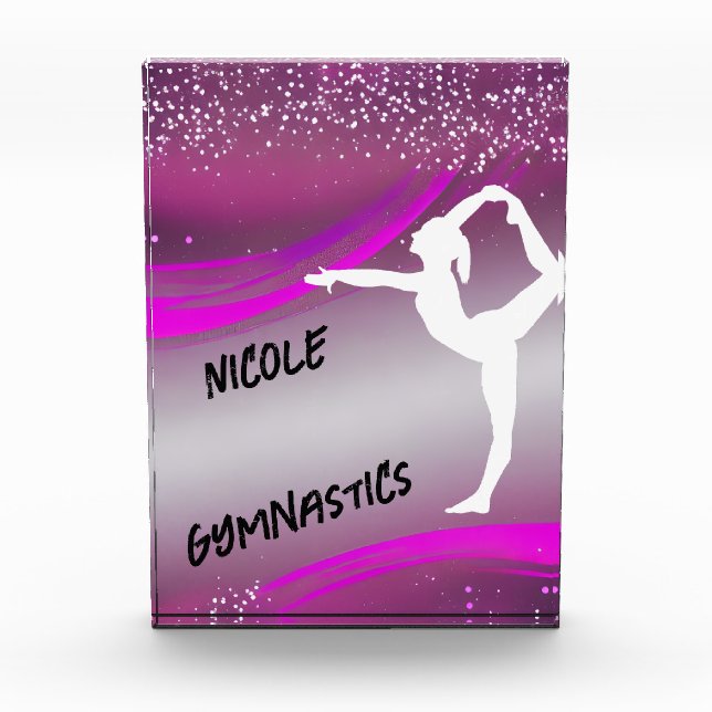 Gymnastics Girl Personalized   Photo Block (Front)