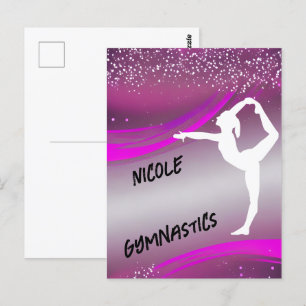 Gymnastics Girl Personalized Postcard