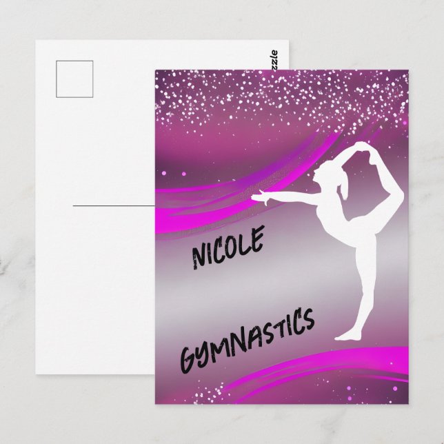 Gymnastics Girl Personalized  Postcard (Front/Back)