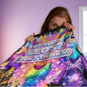 Gymnastics Girl Too Many Leos? I Don't Think So Fleece Blanket