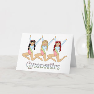 gymnastics girls card