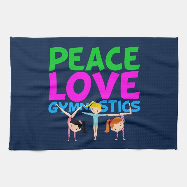 Gymnastics Girls Kitchen Towel (Horizontal)