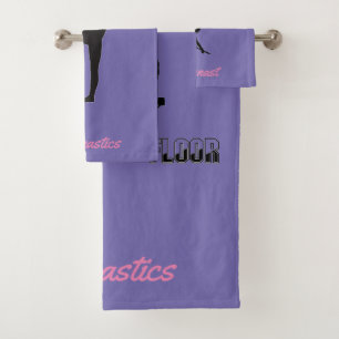 Gymnastics Girls  Pink Purple Towel Set w / Name!