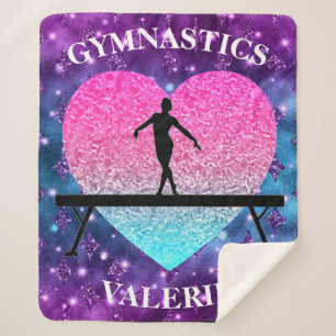 Gymnastics Glam Sherpa Blanket w/ Name of Gymnast