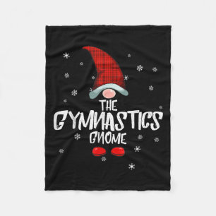 Gymnastics Gnome Family Christmas Pajama Gymnastic Fleece Blanket