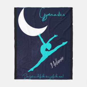 Gymnastics Go For The Moon Fleece Blanket