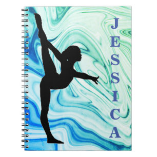 Gymnastics Green / Blue Photo Notebook