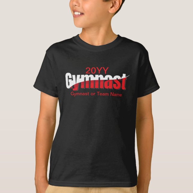 Gymnastics - Gymnast Abstract Word Art Swish T-Shirt (Front)