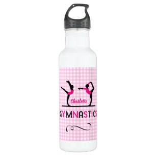 Gymnastics Gymnast Figures Cute Pink Personalized 710 Ml Water Bottle