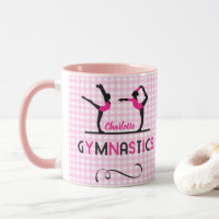 Gymnastics Gymnast Figures Cute Pink Personalized