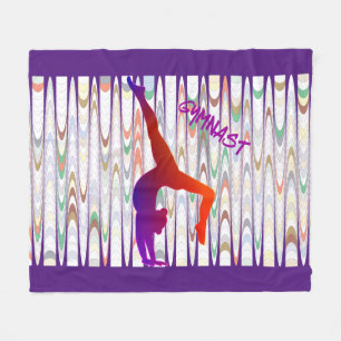 Gymnastics GYMNAST fleece blanket.