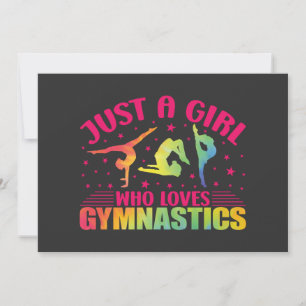 Gymnastics Gymnast Just a Girl Who Loves Gymnastic Invitation
