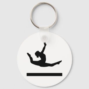 Gymnastics gymnast keychain