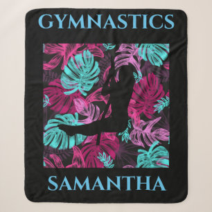 GYMNASTICS GYMNAST ON ROPES BLANKET. SHERPA BLANKET
