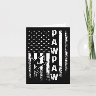 Gymnastics Gymnast Pawpaw America Flag Vintage Chr Card
