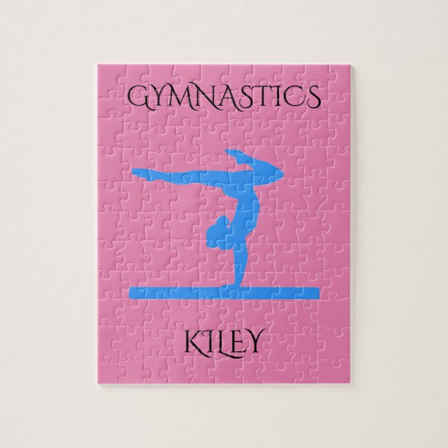 Gymnastics gymnast puzzle.  Personalized name. Jigsaw Puzzle (Vertical)