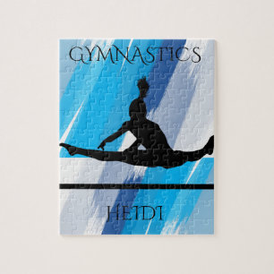 Gymnastics gymnast puzzle. Personalized name. Jigsaw Puzzle