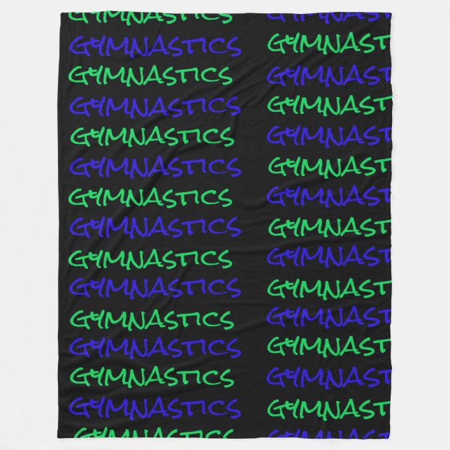 Gymnastics Gymnast Typography Fleece Blanket (Front)
