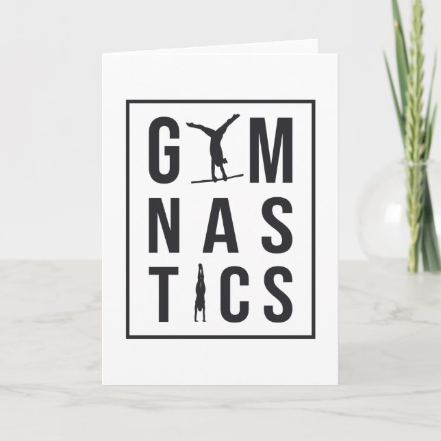 Gymnastics Gymnast Unven Bars Hopper Acrobat Mat Card (Front)