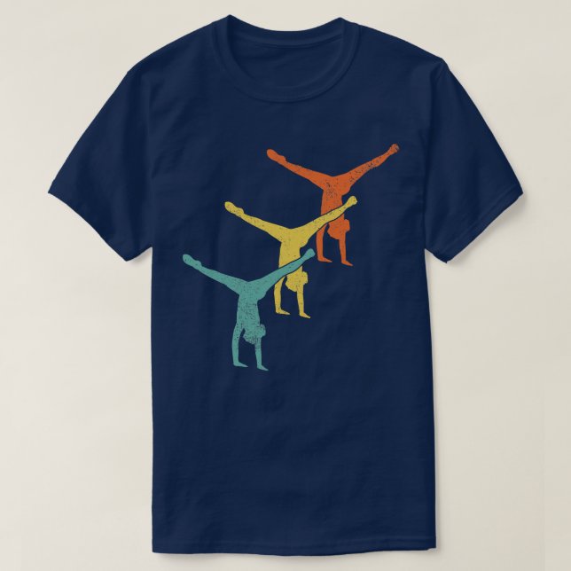 Gymnastics Gymnasts Wheel Stroke T-Shirt (Design Front)