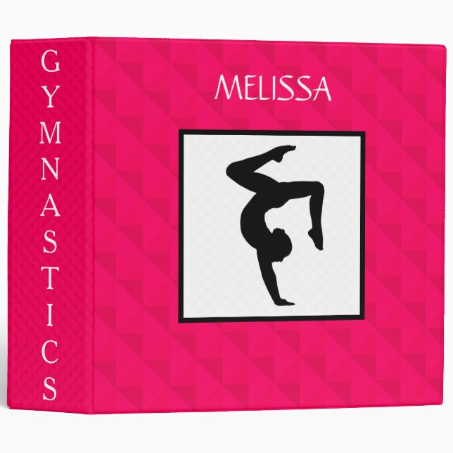 Gymnastics Handstand Personalized School Binder (Front/Spine)