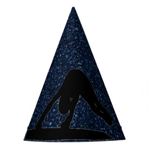 Gymnastics "Happy Birthday" Blue Sparkle Vault Party Hat