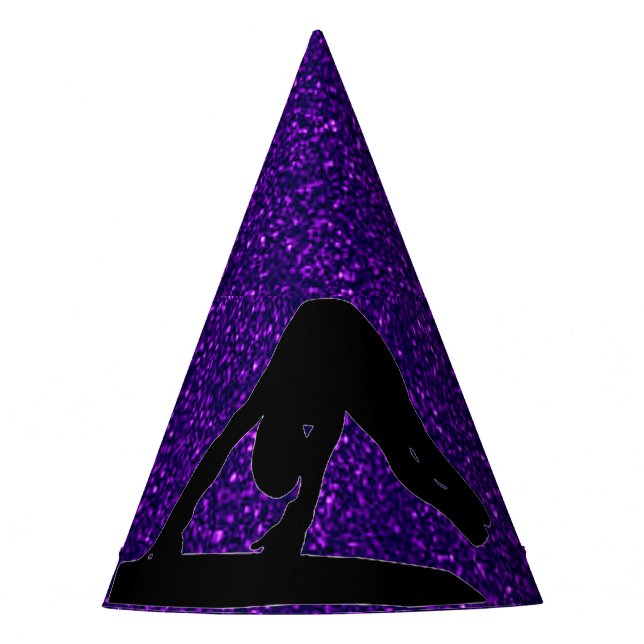 Gymnastics "Happy Birthday" Sparkle Vault Party Hat (Front)