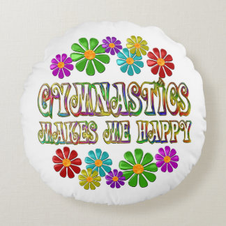 Gymnastics Happy Round Pillow