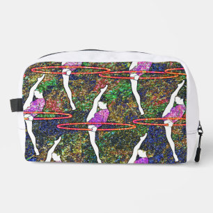 Gymnastics Hula Hoop dance colourful pattern gift  Dopp Kit