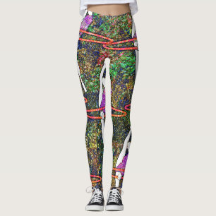 Gymnastics Hula Hoop dance colourful pattern gift Leggings