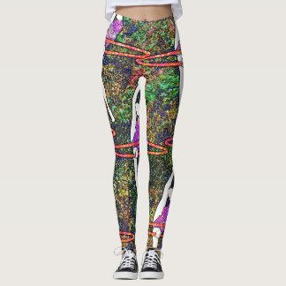 Gymnastics Hula Hoop dance colourful pattern gift Leggings