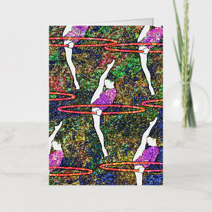 Gymnastics Hula Hoop iPhone case gift for Gymnast  Foil Greeting Card