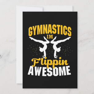 Gymnastics I Am Flippin Awesome Invitation