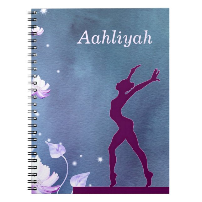 Gymnastics "I Love Gymnastics" Balance Beam    Notebook (Front)