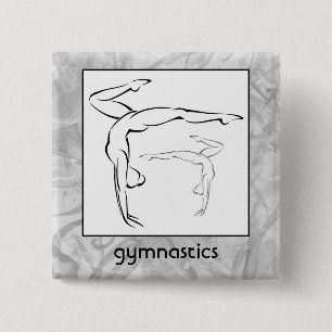 Gymnastics II 2 Inch Square Button