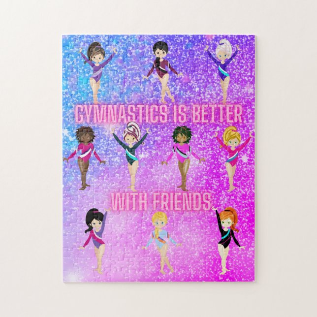 Gymnastics Is Better With Friends Mega Sparkle    Jigsaw Puzzle (Vertical)