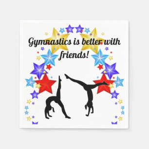 Gymnastics is better with friends napkin