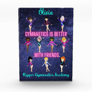 Gymnastics Is Better With Friends Personalized Photo Block