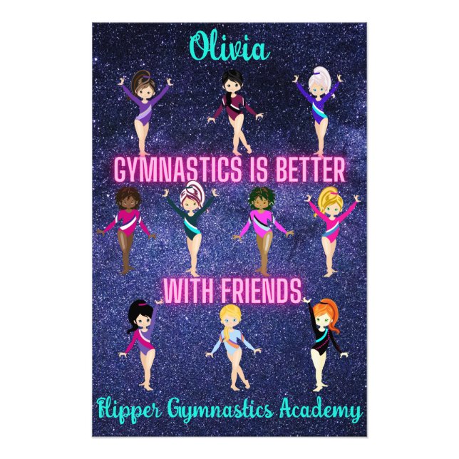Gymnastics Is Better With Friends Personalized  Photo Print (Front)
