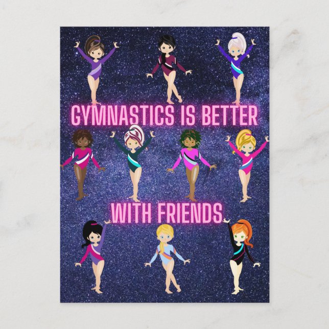 Gymnastics Is Better With Friends  Postcard (Front)
