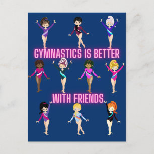Gymnastics Is Better With Friends    Postcard