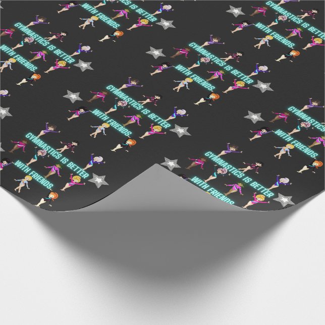 Gymnastics Is Better With Friends   Wrapping Paper (Corner)